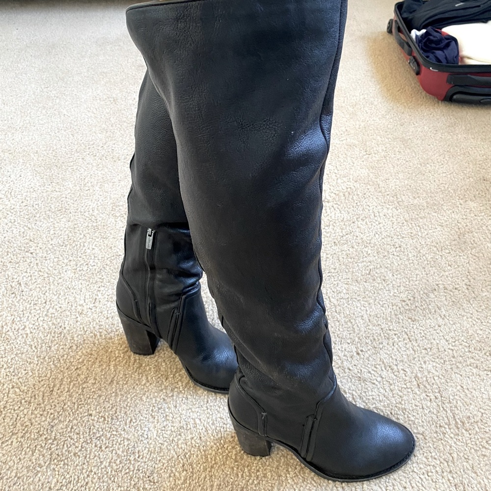 Black over the knee boots